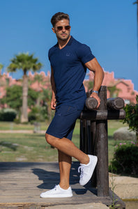 Lux Cotton Twinset - Navy